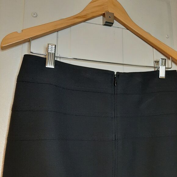 Diane Von Furstenberg Skirt Women Size 6 Black Straight Pencil Career Pull On - Picture 9 of 11